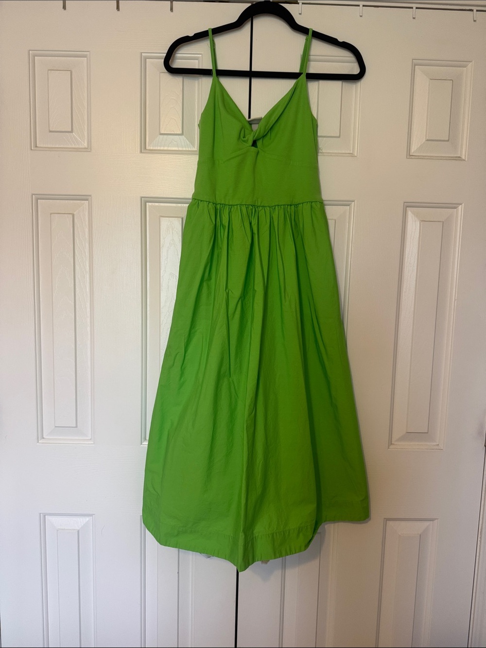A New Day Lime Green Spaghetti Strap Midi Dress